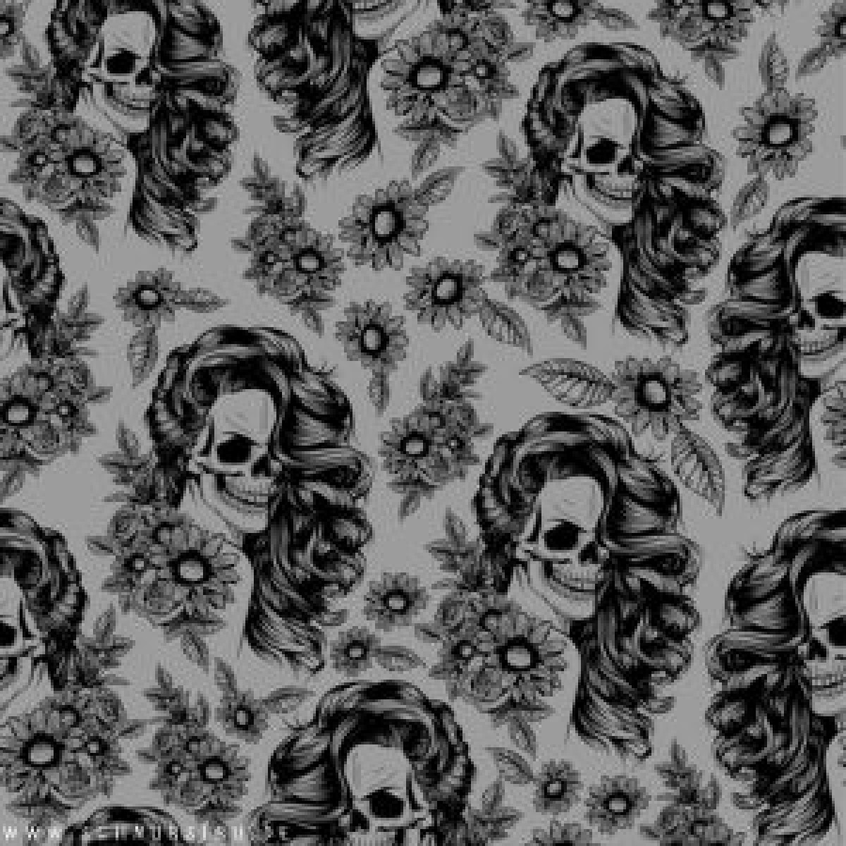 Jersey Skull-Lady grau